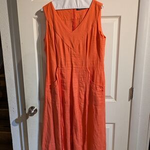 Orange Sleeveless Dress